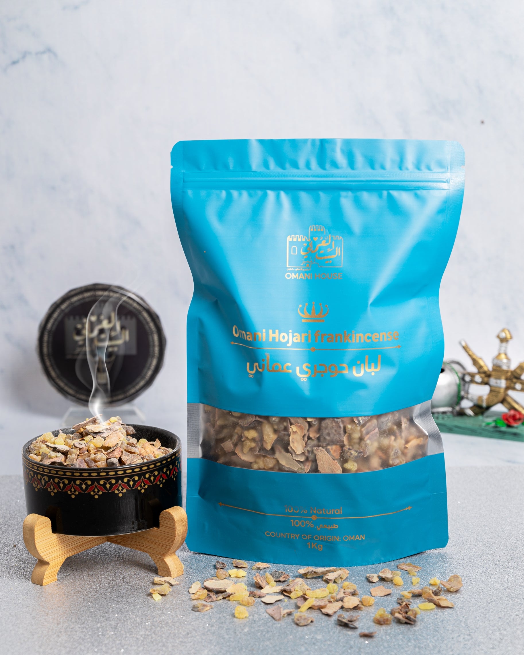 Frankincense with frankincense tree peels